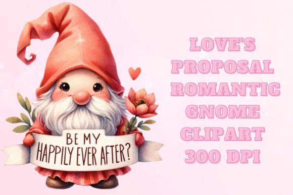 Download Love's Proposal - Romantic Gnome Clipart - Proposal Collection