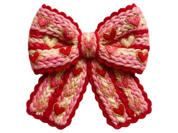 Download Faux Yarn Coquette Bow Valentine PNG. - Premium Resources