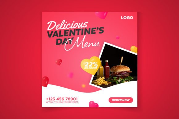 Download Valentine Day Food Menu Banner Template - Premium Resources