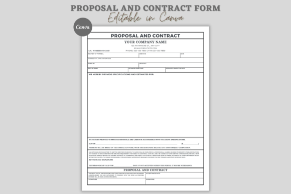 Download Printable Proposal &amp; Contract Form - Proposal Collection