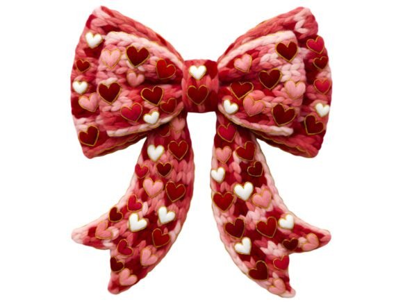Download Faux Yarn Coquette Bow Valentine PNG. - Premium Bundle