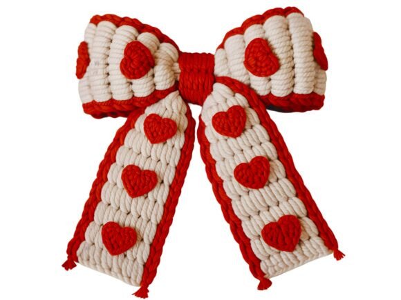 Download Faux Yarn Coquette Bow Valentine PNG. - Bow valentine png Collection