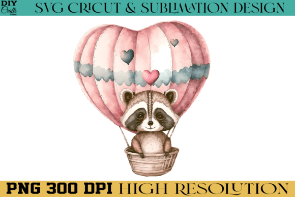 Download Raccoon Cute Valentine PNG Watercolor - Cute valentine png Collection